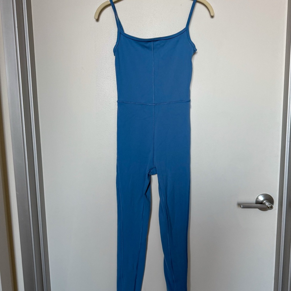 Aritzia Blue Spaghetti-Strap Jumpsuit